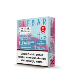 Elfbar Pods für Elfa Blueberry Cotton Candy Verpackungsbild