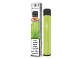 Grüne ELF BAR 600 E-Zigarette mit Apfel-Pfirsich-Geschmack