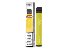 Gelbe ELF BAR 600 E-Zigarette mit Banane-Eis-Geschmack