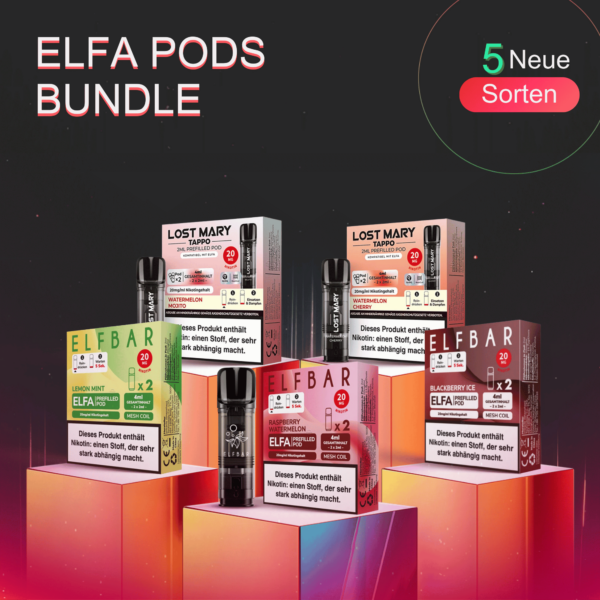 5 Neue Elfa Pods Sorten Bundle