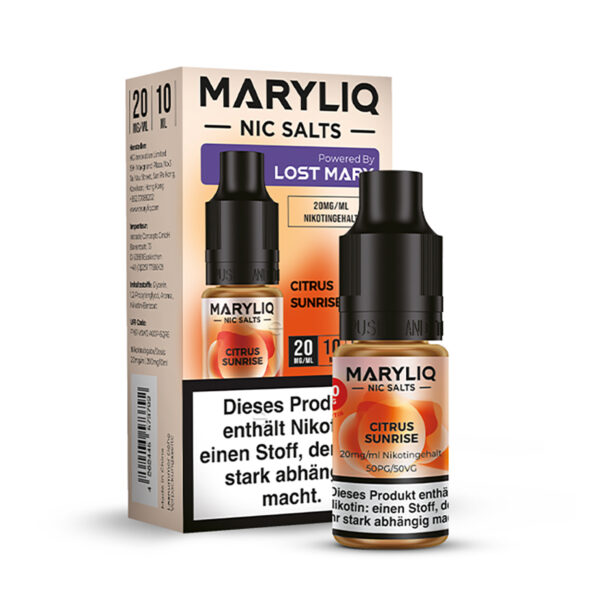 Maryliq apple Nikotinsalz eliquid citrus sunrise verpackung