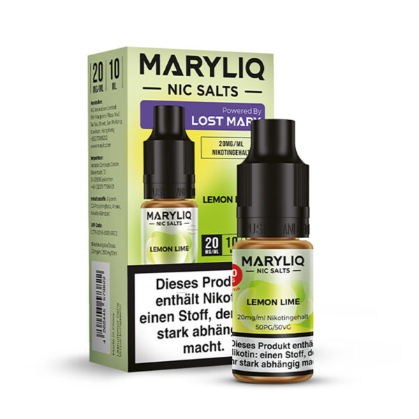 Maryliq apple Nikotinsalz eliquid lemon lime verpackung