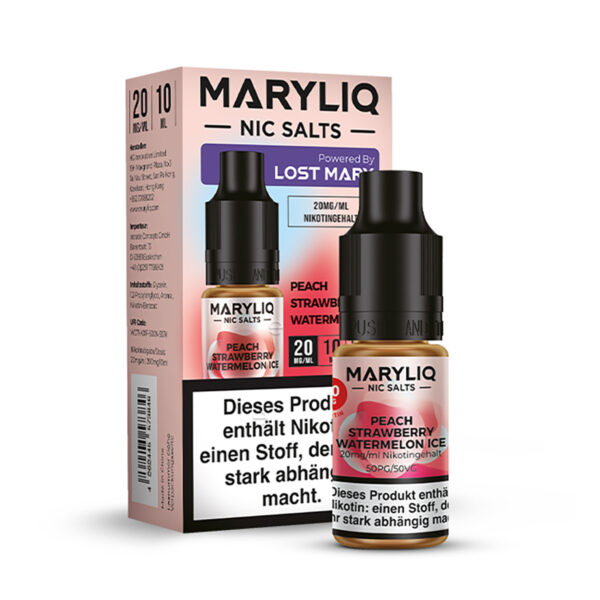 Maryliq apple Nikotinsalz eliquid peach strawberry verpackung