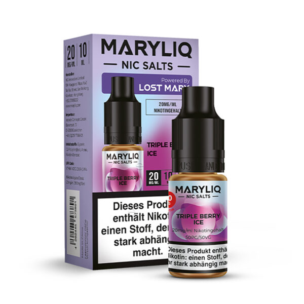 Maryliq apple Nikotinsalz eliquid tripple berry ice Verpackung